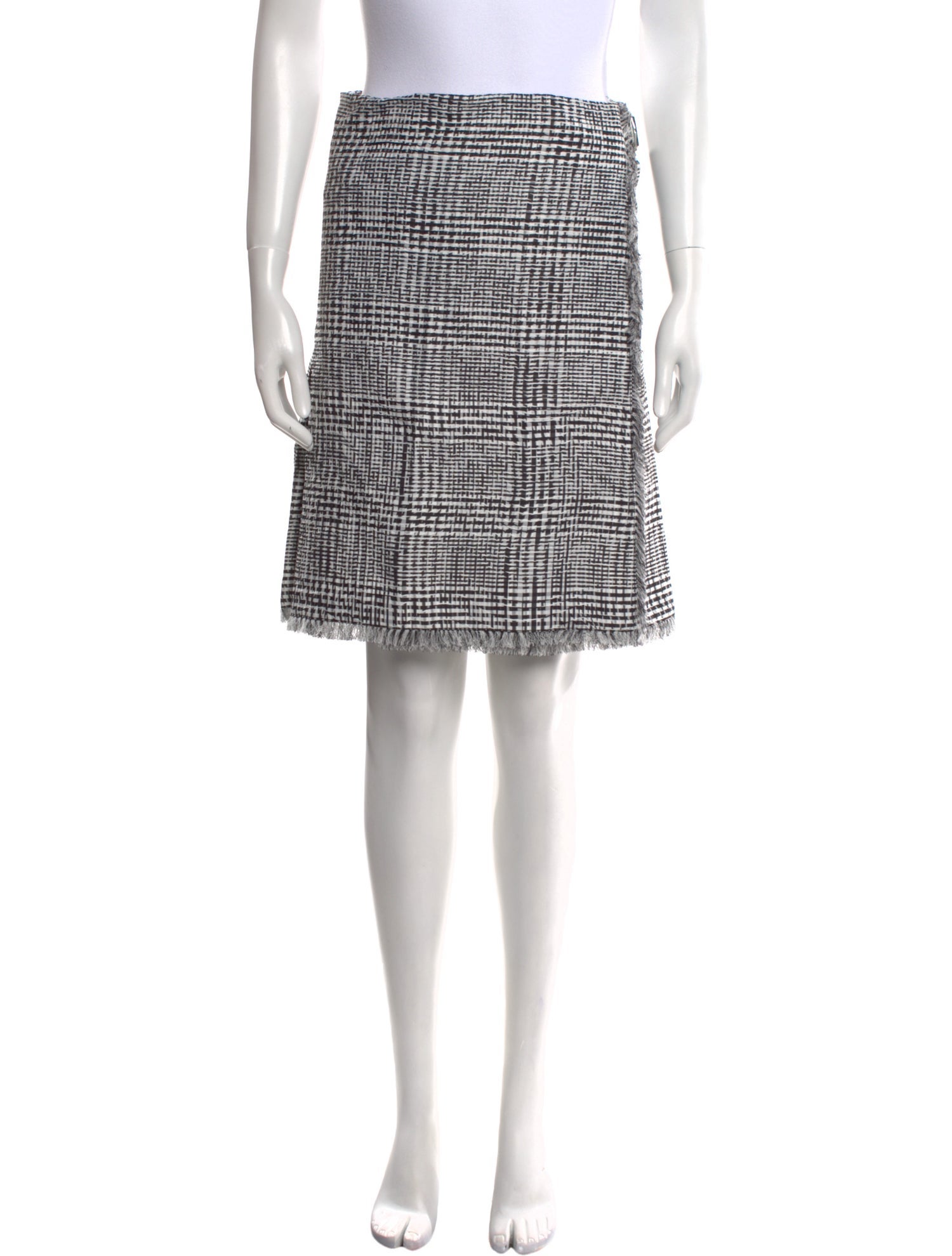 Burberry Plaid Print Knee-Length Skirt