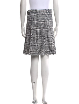 Burberry Plaid Print Knee-Length Skirt