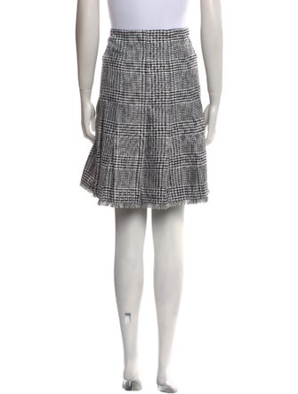 Burberry Plaid Print Knee-Length Skirt