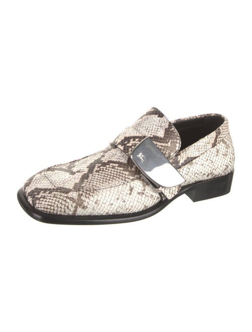 Burberry Leather Animal Print Loafers