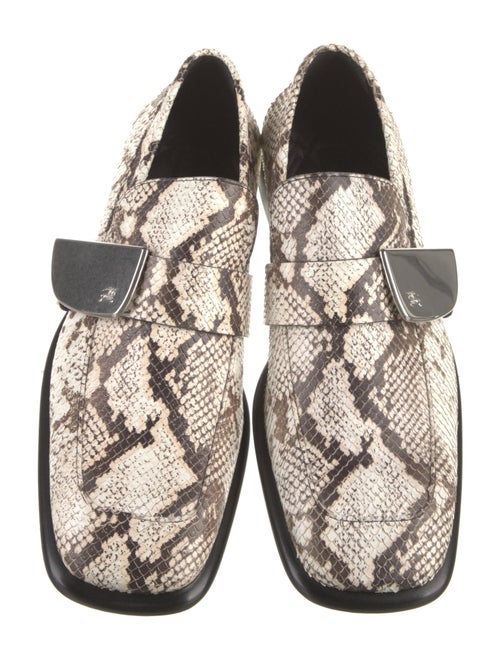 Burberry Leather Animal Print Loafers