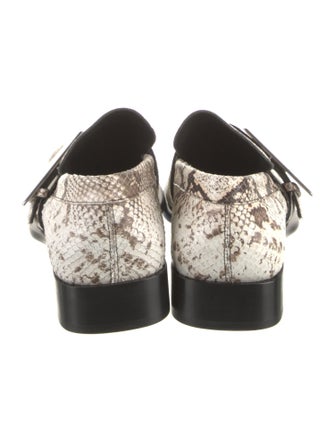 Burberry Leather Animal Print Loafers