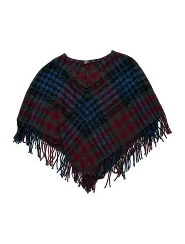 Burberry Scarves and Shawls Wool Plaid Print Shawl