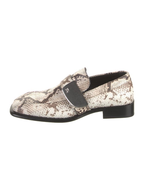 Burberry Leather Animal Print Loafers