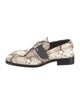 Burberry Leather Animal Print Loafers