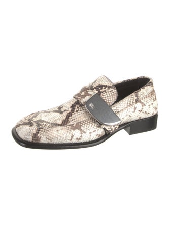 Burberry Leather Animal Print Loafers