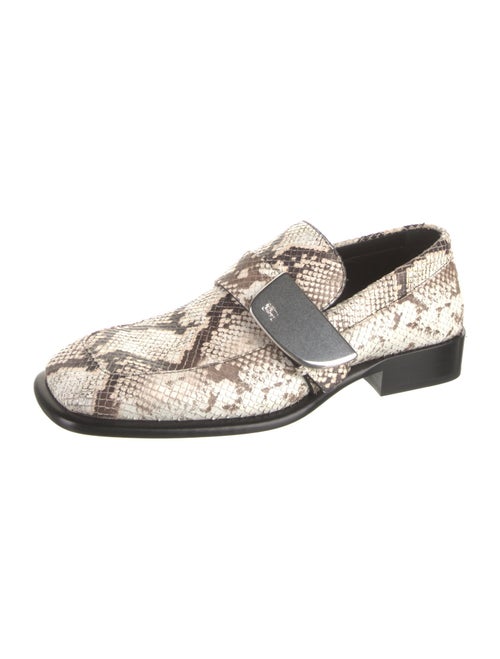 Burberry Leather Animal Print Loafers