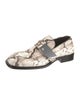 Burberry Leather Animal Print Loafers
