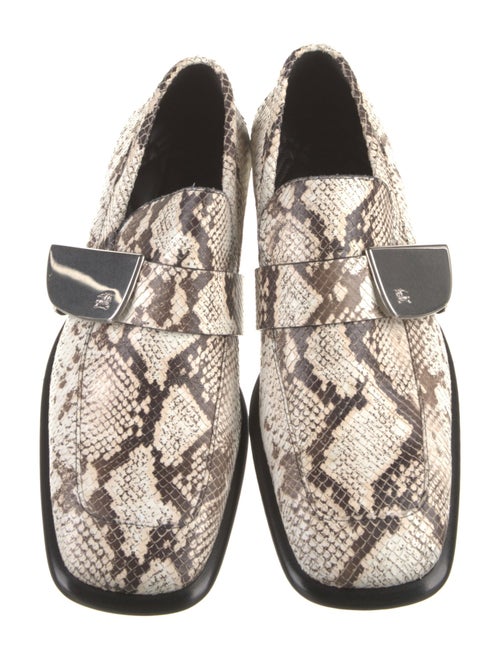 Burberry Leather Animal Print Loafers