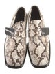 Burberry Leather Animal Print Loafers