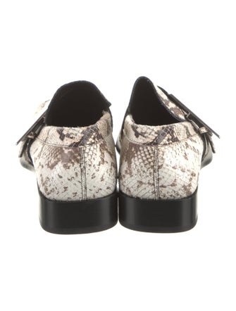 Burberry Leather Animal Print Loafers