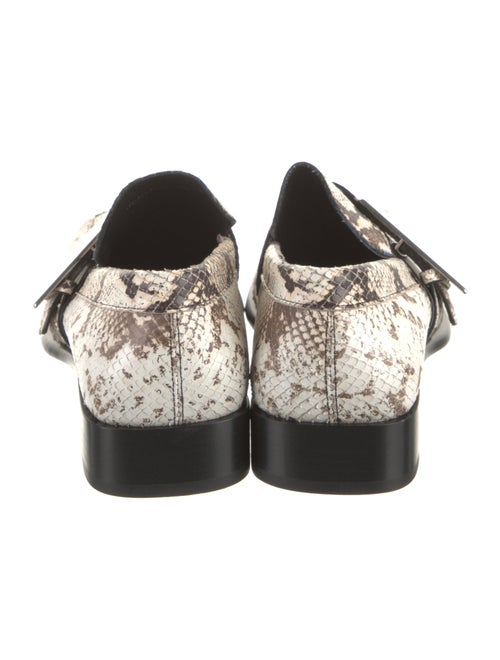 Burberry Leather Animal Print Loafers