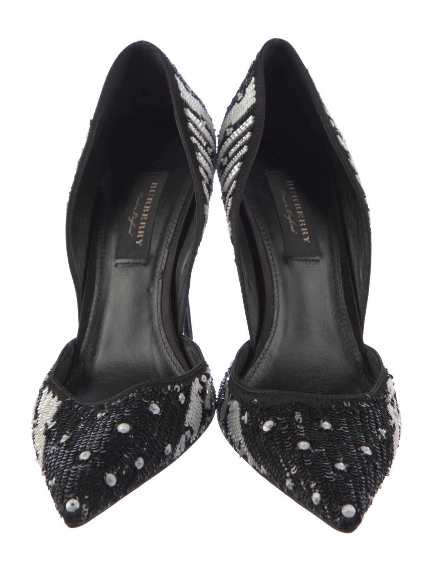 Burberry Sequins Printed D'Orsay Pumps