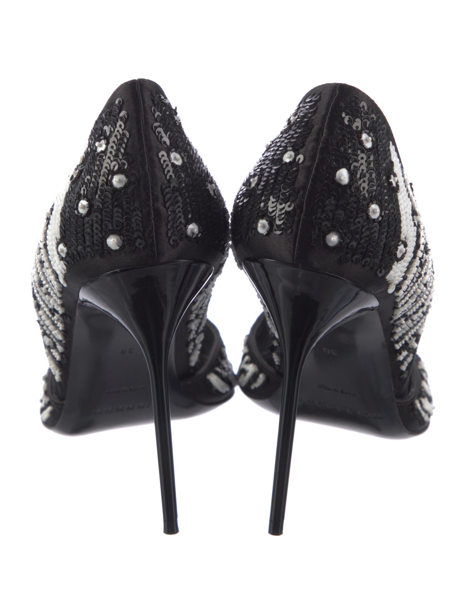 Burberry Sequins Printed D'Orsay Pumps