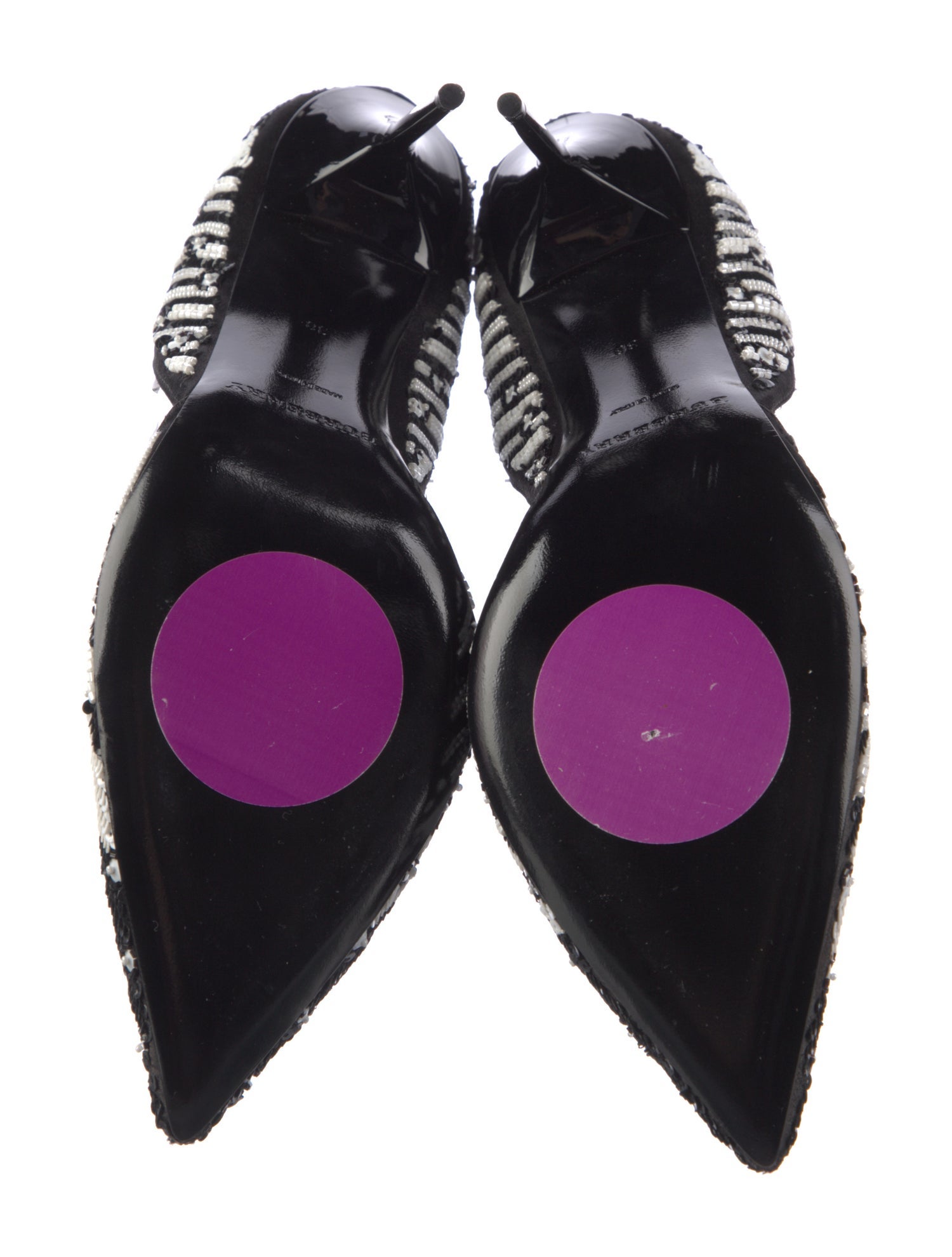 Burberry Sequins Printed D'Orsay Pumps