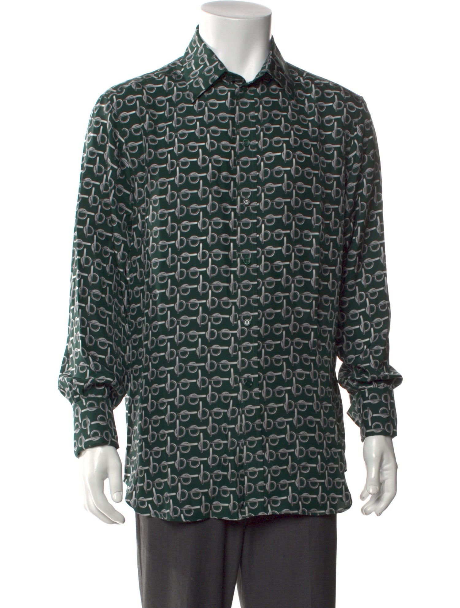 Burberry Silk Graphic Print Shirt