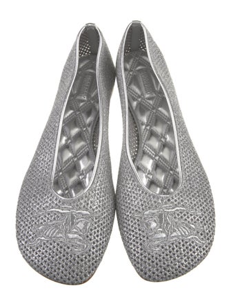 Burberry Leather Animal Print Flats