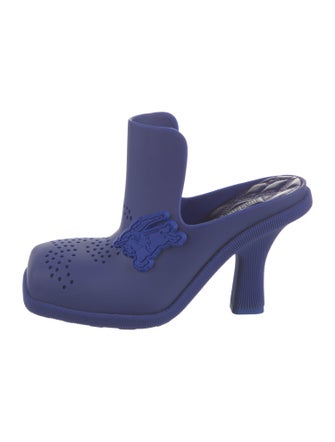 Burberry Rubber Lasercut Accents Mules