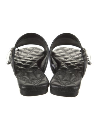 Burberry Leather Printed Slides