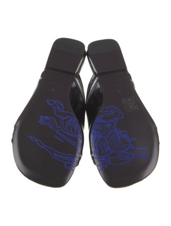Burberry Leather Printed Slides