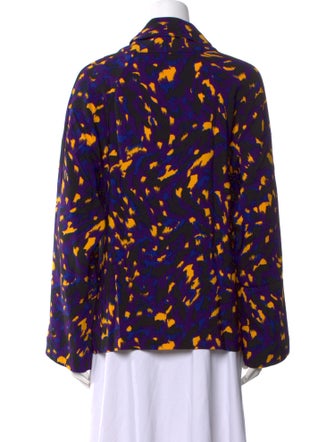 Burberry Printed Mock Neck Blouse