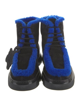 Burberry Suede Lace-Up Boots