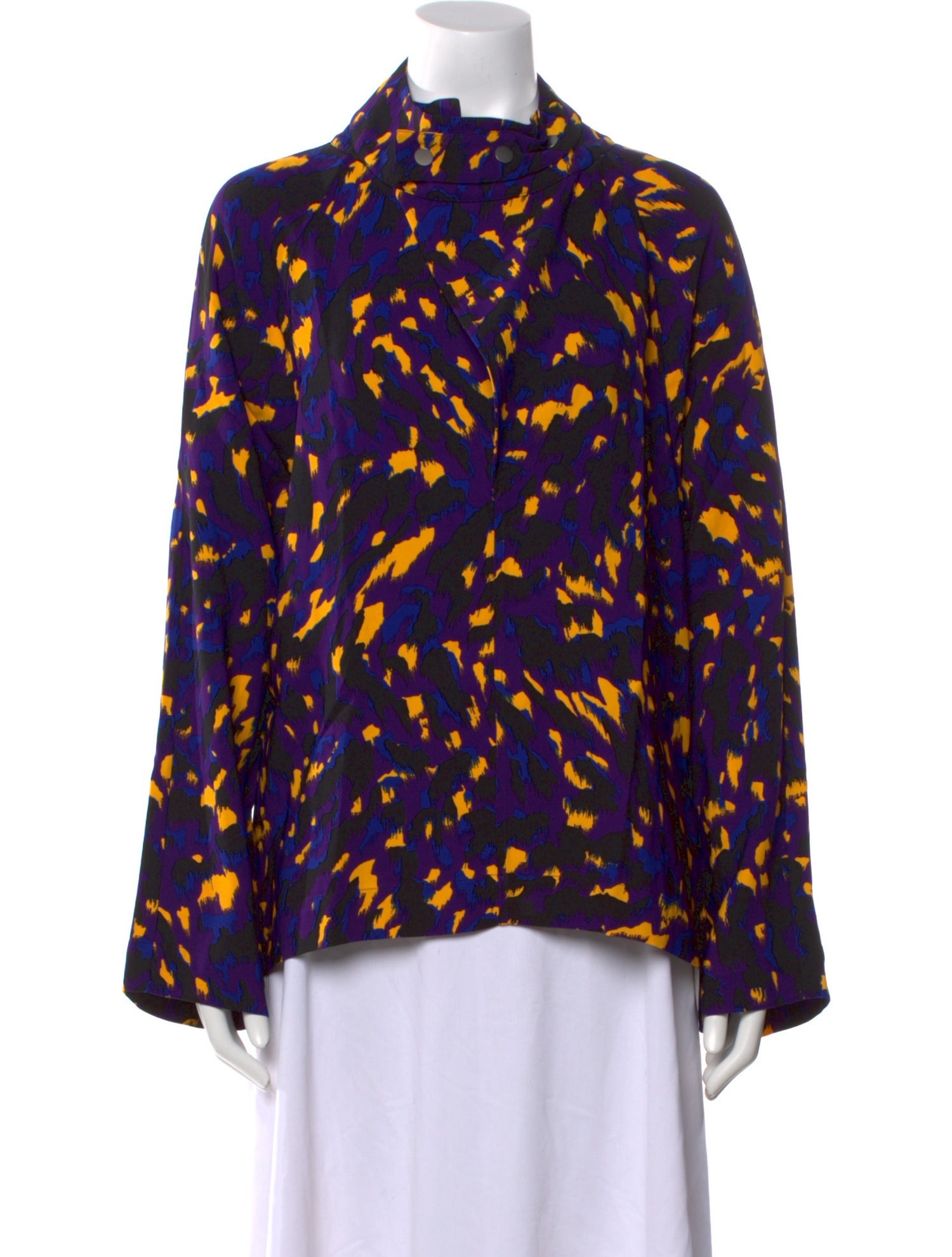 Burberry Printed Mock Neck Blouse w/ Tags