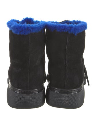 Burberry Suede Lace-Up Boots