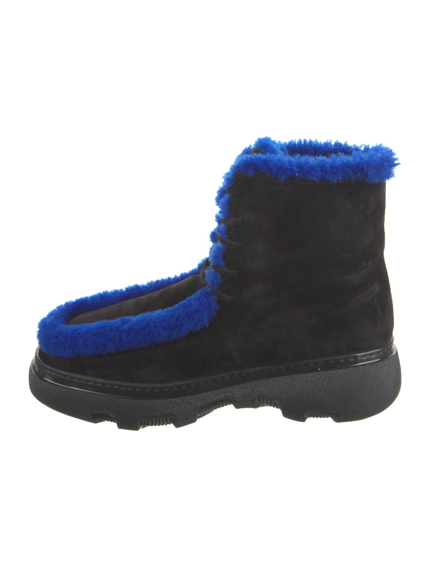 Burberry Suede Lace-Up Boots