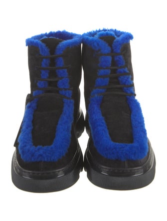 Burberry Suede Lace-Up Boots