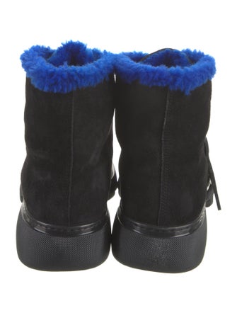 Burberry Suede Lace-Up Boots