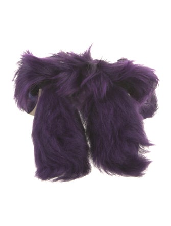 Burberry Fur Pleated Accents Sandals