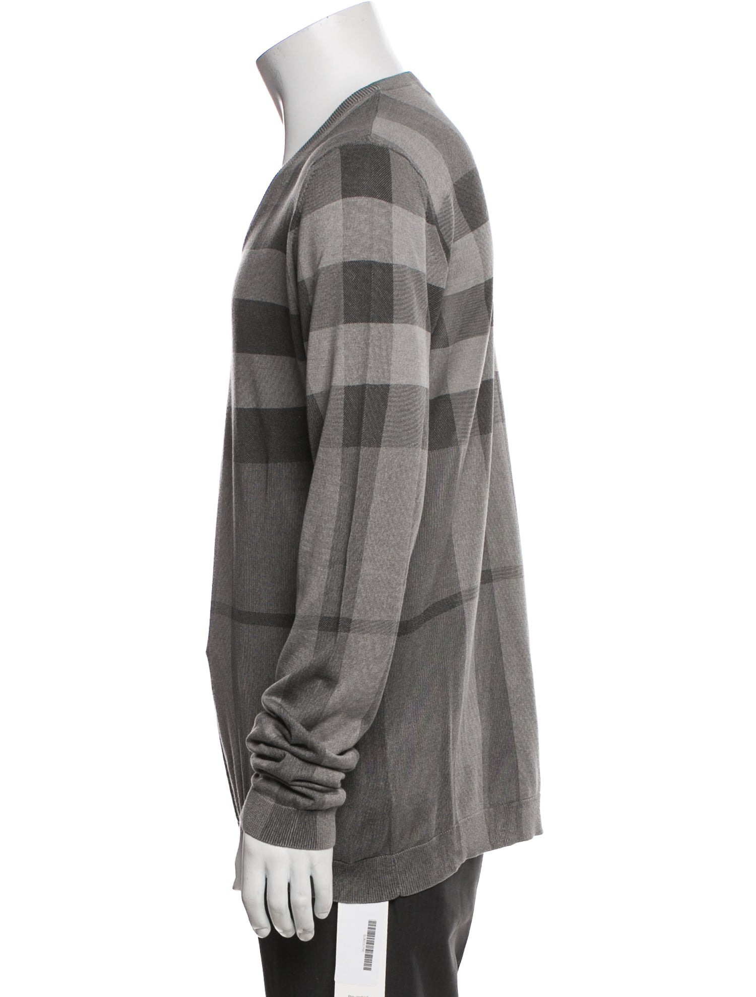 Burberry Exploded Check Pattern Silk Pullover