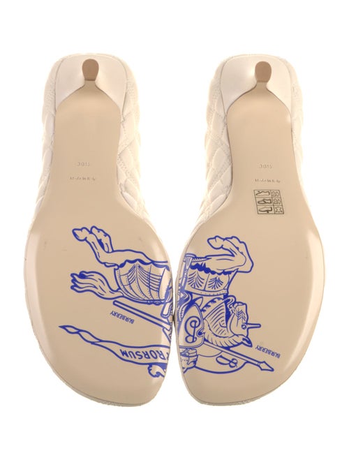 Burberry Leather Embroidered Accent Pumps