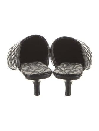 Burberry Leather Embroidered Accent Mules