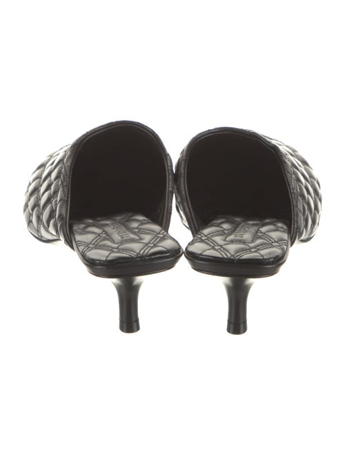 Burberry Leather Embroidered Accent Mules