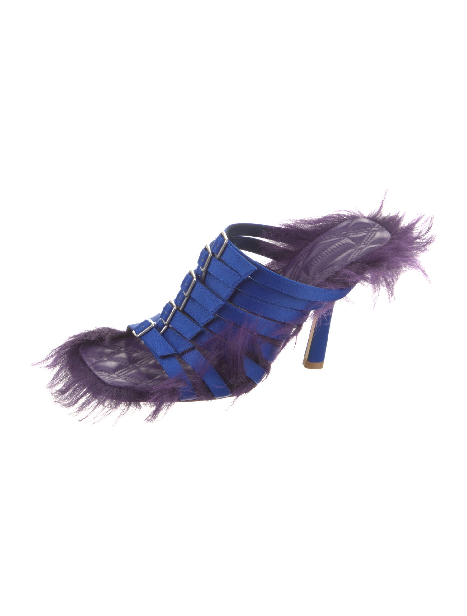 Burberry Satin T-Strap Sandals