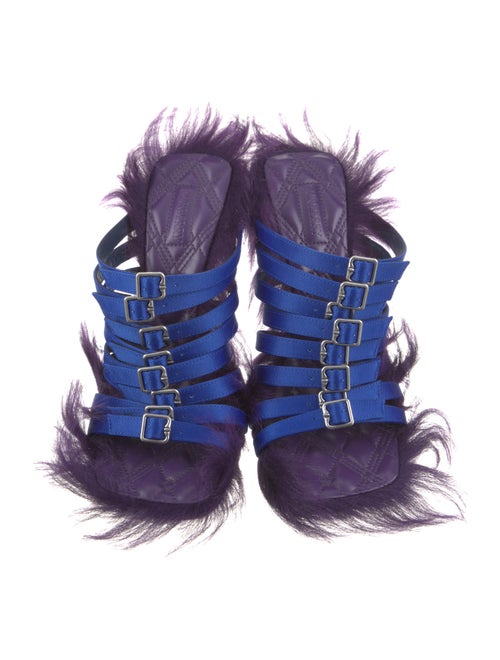 Burberry Satin T-Strap Sandals