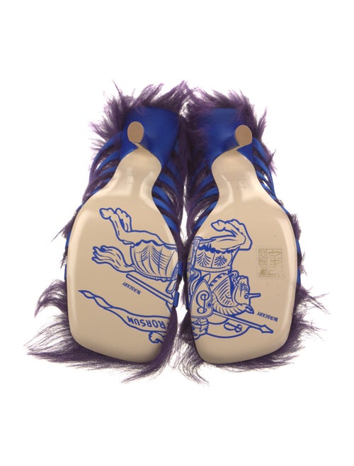 Burberry Satin T-Strap Sandals