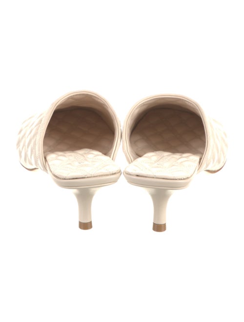 Burberry Leather Embroidered Accent Mules