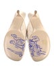 Burberry Leather Embroidered Accent Mules