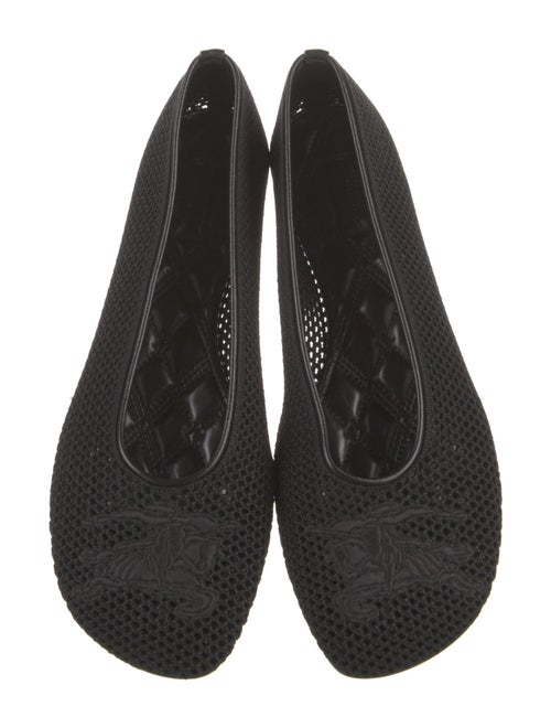 Burberry Leather Mesh Accents Flats
