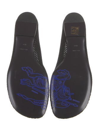 Burberry Leather Mesh Accents Flats