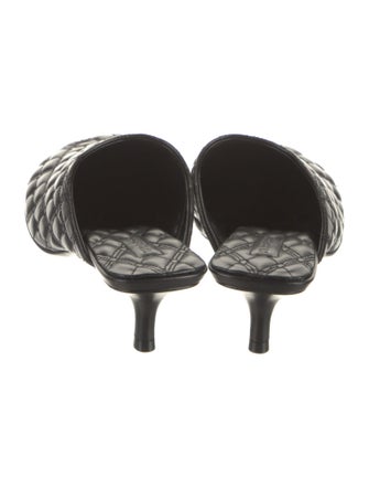 Burberry Leather Embroidered Accent Mules