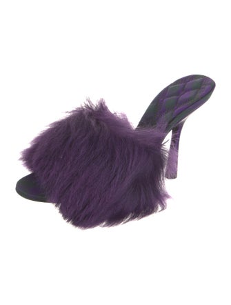 Burberry Faux Fur Slides