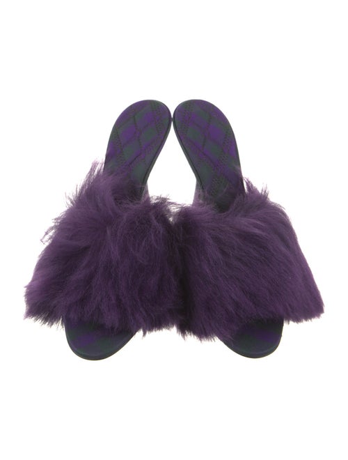 Burberry Faux Fur Slides