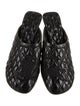 Burberry Leather Embroidered Accent Mules