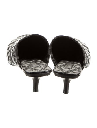 Burberry Leather Embroidered Accent Mules