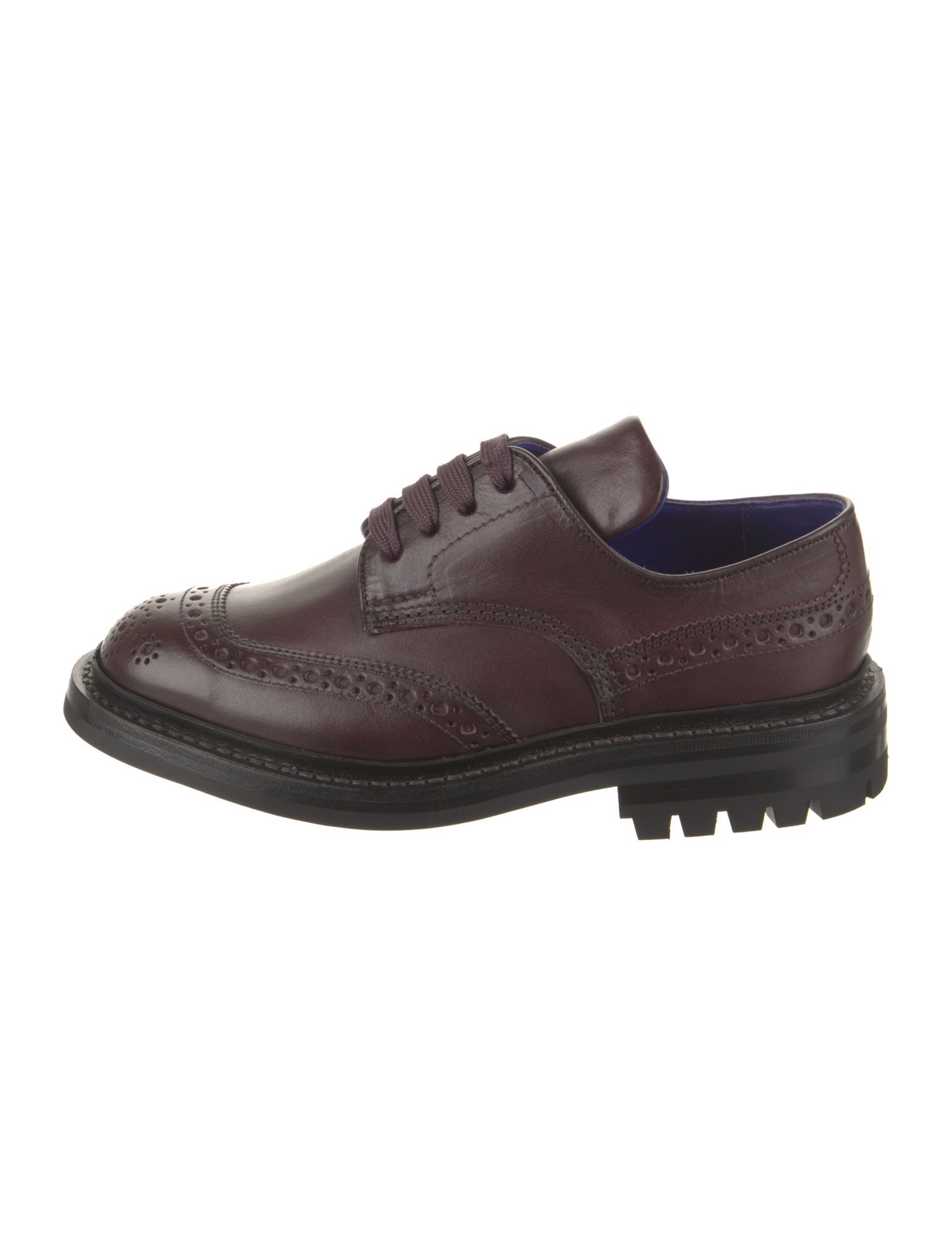 Burberry Leather Lasercut Accents Oxfords