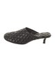 Burberry Leather Embroidered Accent Mules